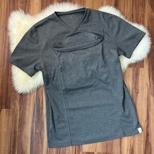 Lalabu Baby Wearing Dad Gray Short Sleeve Shirt • Size L